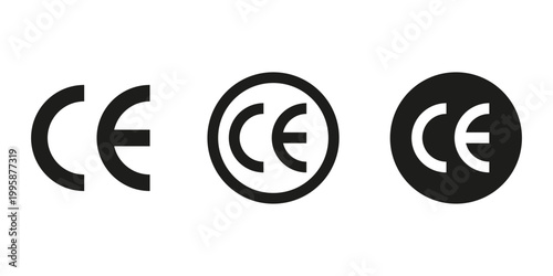 CE certification icon. Certification mark.