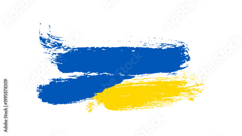 Ukrainian national flag in grunge style