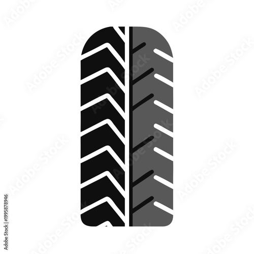 Worn tire tread design in black and gray color scheme, suitable for automotive themes
