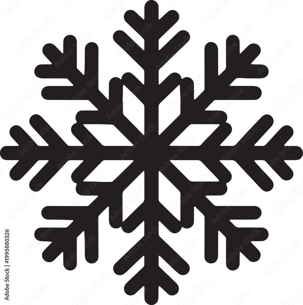 Obraz premium Winter snowflake isolated on checkered background design.