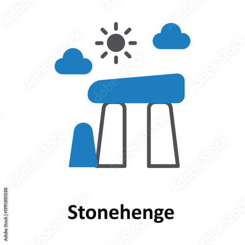 Stonehenge Vector icon which can easily modify or edit