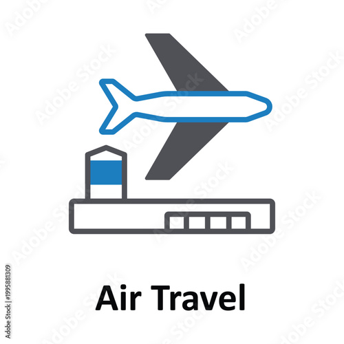 Air Travel Vector icon which can easily modify or edit