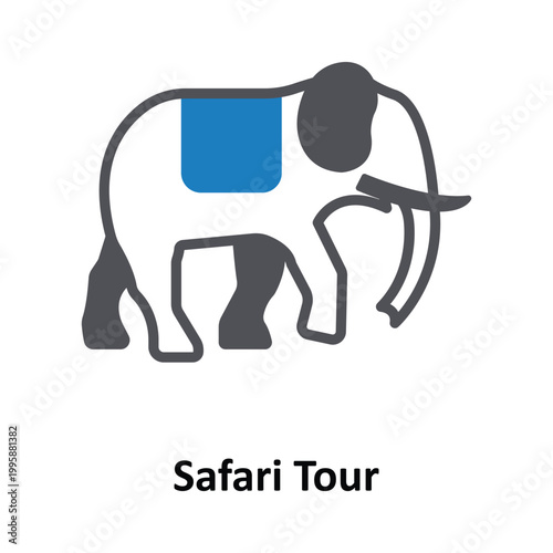 Safari Tour Vector icon which can easily modify or edit