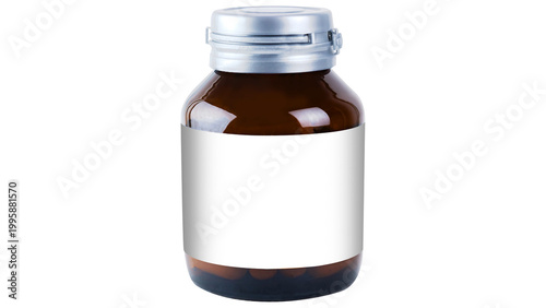 Canvastavla white medicine bottle isolated