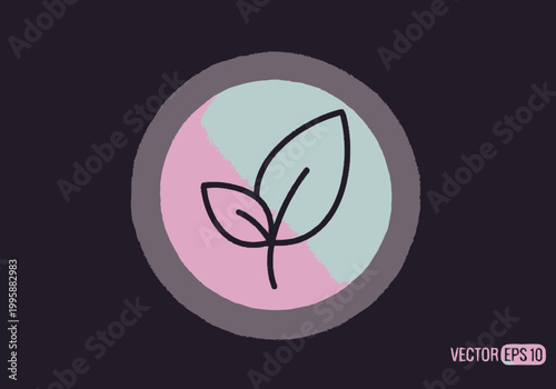 Clean UI botanical icon representing nature and plants