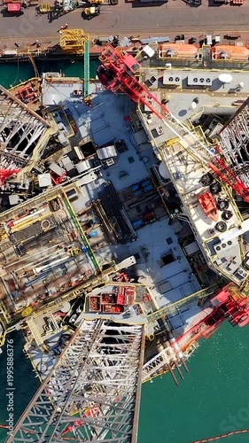 Offshore oil rigs are involved in the crude oil energy business.