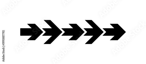 Modern Arrow Sequence Vector Icon Set