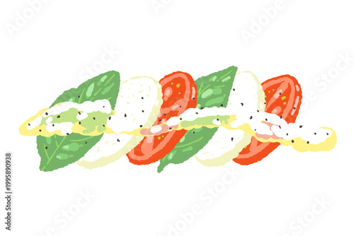 Caprese Salad Skewer with Basil Tomato Mozzarella