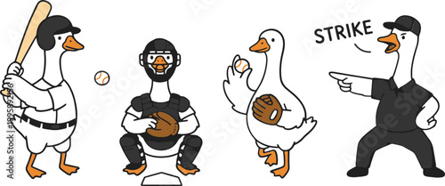 Baseball Goose SVG PNG, Goose Design Svg