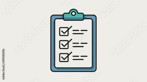A clipboard with a checklist on a plain background, symbolizing organization and task management