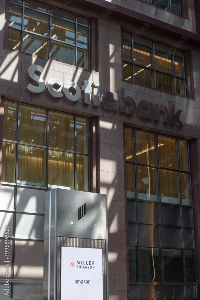Fototapeta premium business directory outside Scotia Plaza, 40 King St W, Toronto