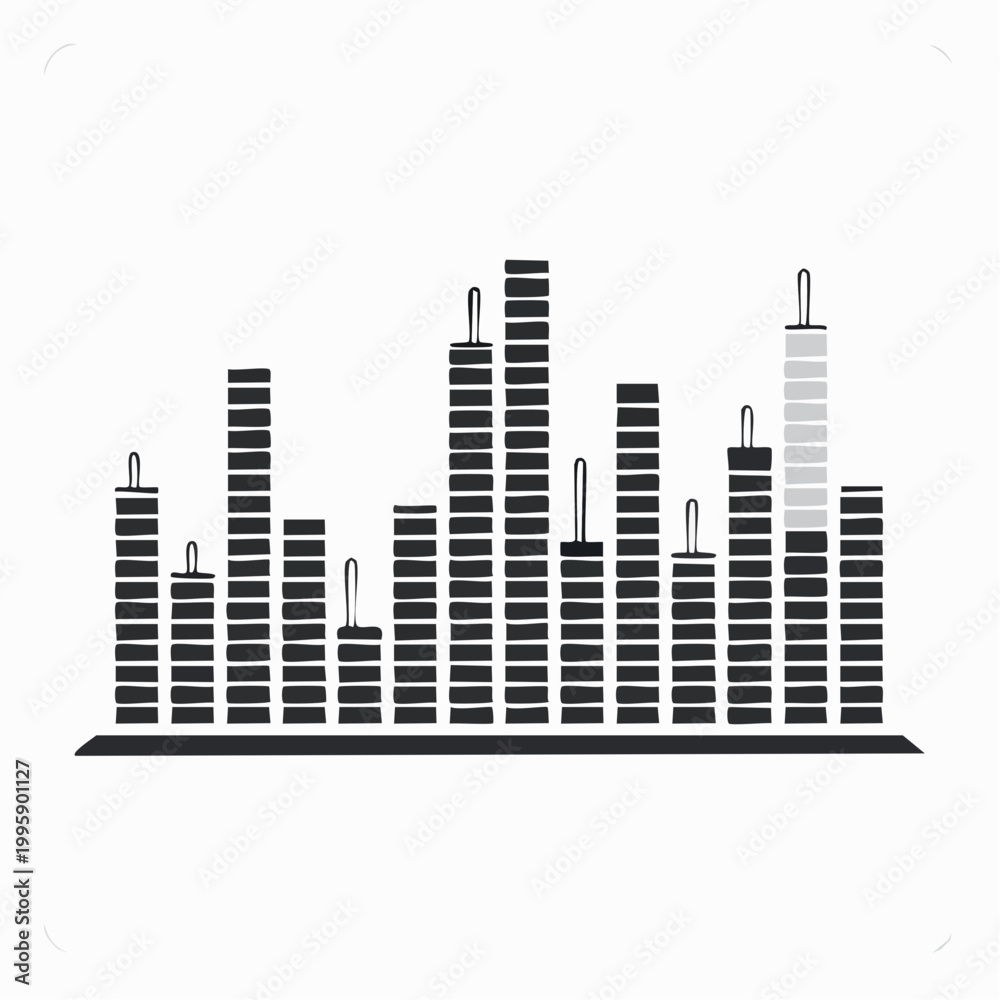 Obraz premium Sound Waveform Equalizer Bars