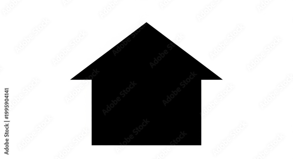 Fototapeta premium Simple Black Silhouette of a House Icon.