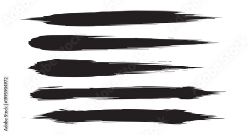 Set of hand drawn grunge texture paint brush, business arrows with different length and thickness hand drawn set. Graphic modern design elements.
