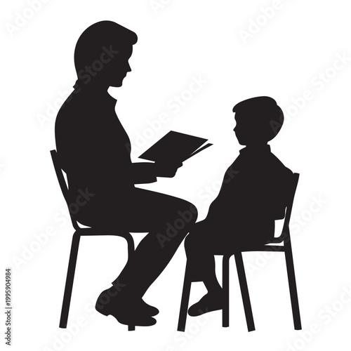 silhouette of a woman sitting on a chair