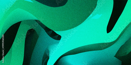 curved ribbed glass texture with teal and green gradient light on dark background, modern abstract design ideal for product mockups, digital interfaces, and minimalist branding