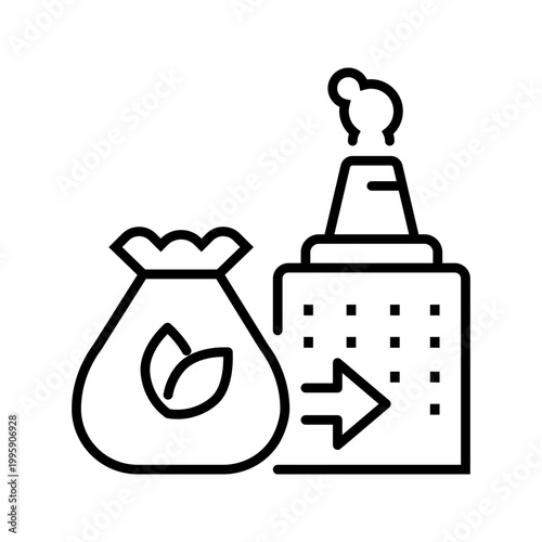 Heart bioprinting icon. Healthcare and bioprinting line symbol. Black and white.