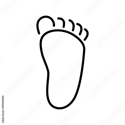 Human leg icon. Healthcare and anatomy line symbol. Black and white.