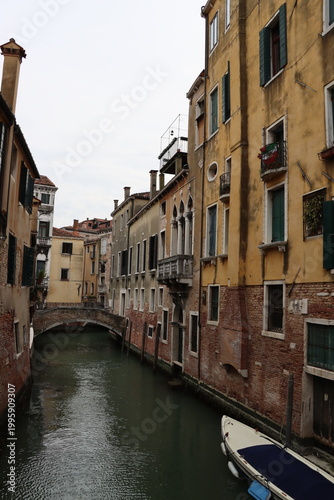 canal in venice, Castello area, Italy