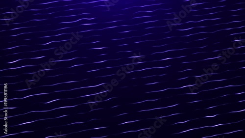 Abstract blue wave lines flowing across dark background, smooth minimal motion with glowing curves, modern digital pattern, calm rhythm and futuristic design.