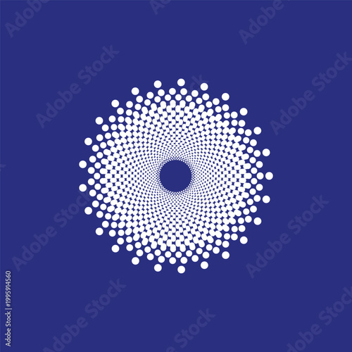 Halftone Circle Pattern Design.