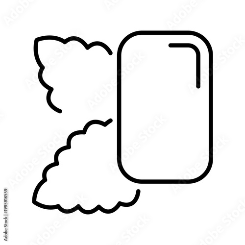 Chewing gum icon. Food and confectionery line symbol. Black and white.