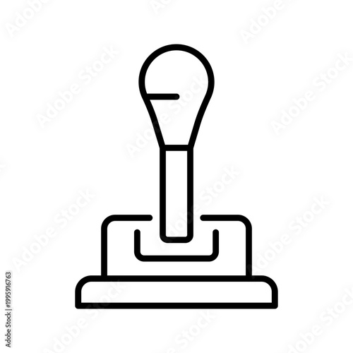 Game joystick icon. Entertainment and game controller line symbol. Black and white.