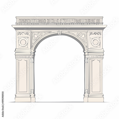 Classical Archway with Ornate Details