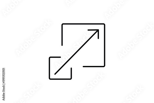 Simple black arrow icons on white background representing growth and expansion.