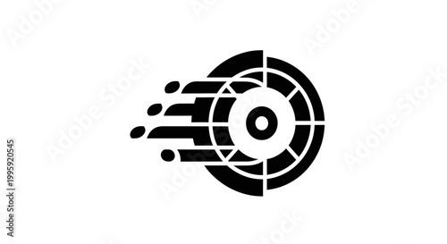 Abstract Target Symbol with Motion Blur Effect