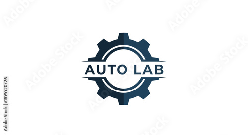 Auto Lab Logo: Gear and Text
