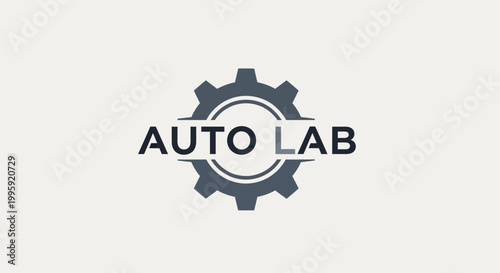 Auto Lab Gear Logo - Automotive Industry and Engineering Concept