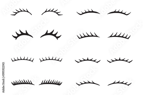 Eyelashes graphic for make up, beauty and mascara