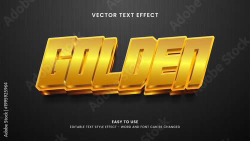 editable text effect golden editable 3d text effect