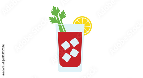 Bloody Mary Cocktail Drink.