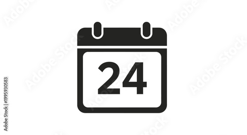 Calendar icon with date number.