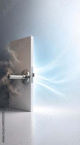 Open door with light symbolizing hope, opportunity or change