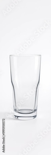 Empty drinking glass on a white background, isolated studio shot,  studio,  clean