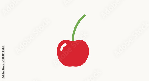 A single ripe red cherry fruit.