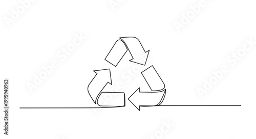 Recycling symbol made of arrows.