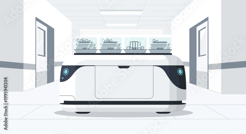 Autonomous Robot Delivering Medical Supplies in Hospital Corridor