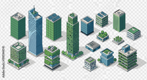 A modern, environmentally conscious office building evokes innovation and sustainable growth. Ideal for marketing materials, website design, and illus