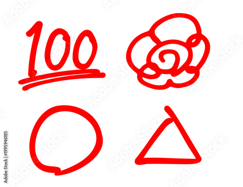 シンプルな手書きの花丸