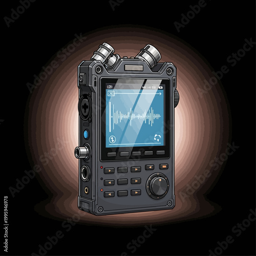 Digital audio workstation device with screen and controls