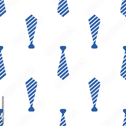 Blue striped ties pattern isolated on transparent background for Father's Day celebration