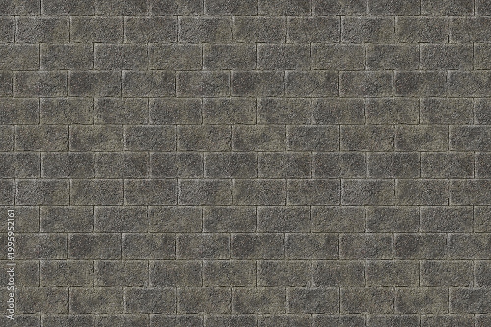 Fototapeta premium 3d dark gray stone brick wall texture. dark industrial concept. abstract background concrete block rough surface for wallpaper architectural design. advertising. 3d render.