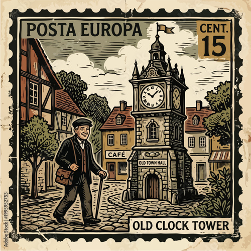 Old clock tower in town.