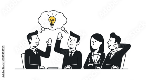 Business People Discussing Ideas Together.