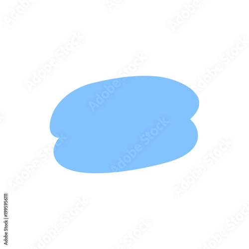 Cute Text Box Bubble Sticker Kawaii Abstract Blob Label Design