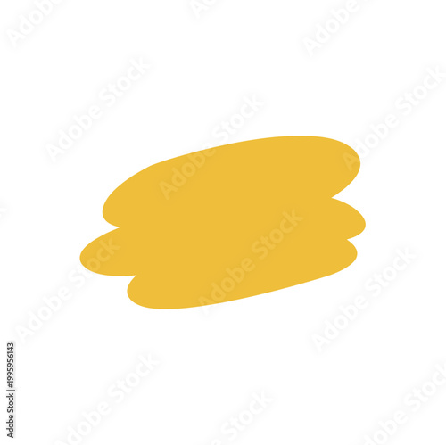 Cute Text Box Bubble Sticker Kawaii Abstract Blob Label Design